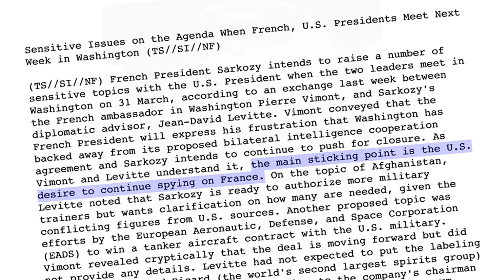 Extract from the document released by Wikileaks 