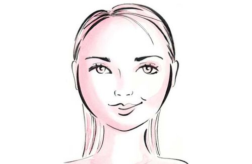 hairstyles for round face shapes. Illustration of round face