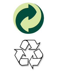 Common recycling symbols used on packaging