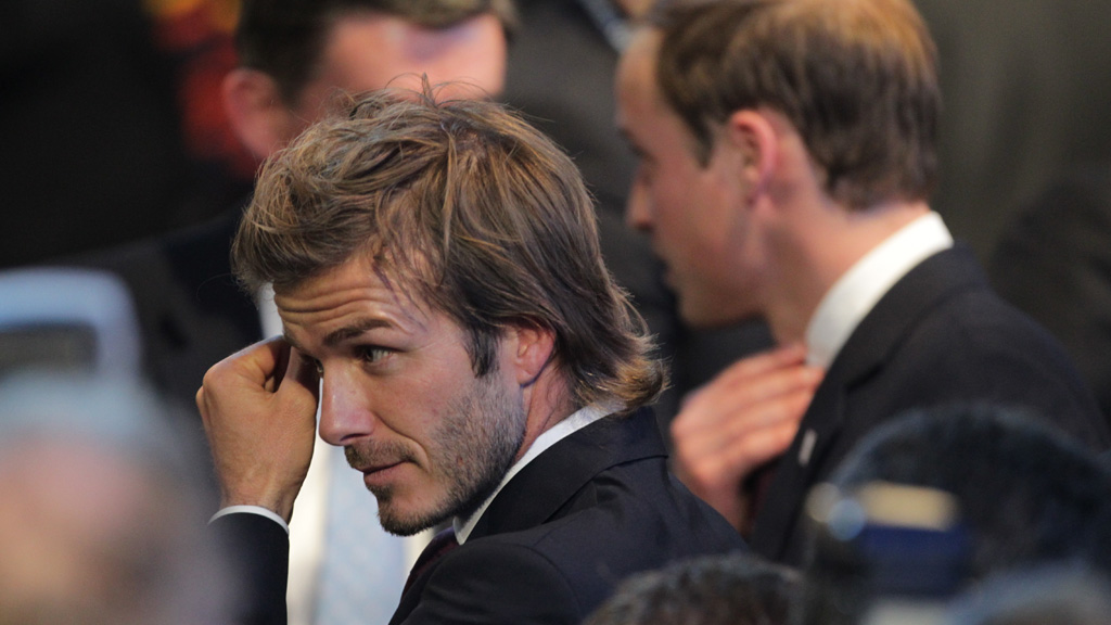 David Beckham reacts to England's failure to secure the 2018 World Cup