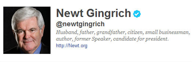 Newt Gingrich on Twitter.