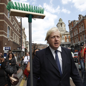 Boris vows to clean the streets of London whilst in Clapham last week
