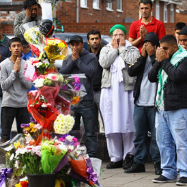 Mourners in Birmingham