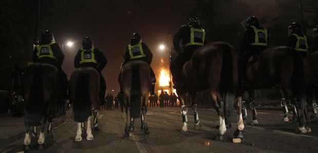 The Met used horses and dogs to help them police the London riots (Reuters)