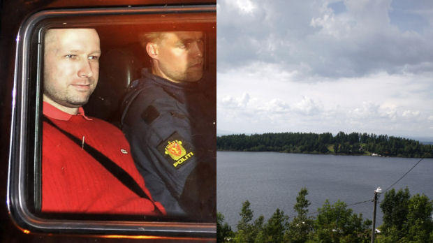 Norway gunman Anders Behring Breivik returns to shooting island (Getty)