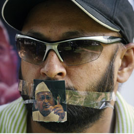 India pro-Anna Hazare protestor (Reuters)
