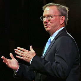 Delivering the McTaggart lecture in Edinburgh on Friday, Dr Eric Schmidt said: 