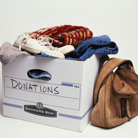 A box of charitable donations. BHF says most profit from these does not end up helping good causes (Getty)