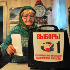 Voters in Russia - Reuters