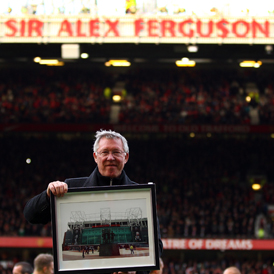 Sir Alex Ferguson stand unveiled at Old Trafford. (Getty)