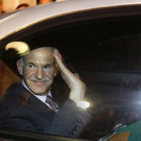 Outgoing Greek prime minister George Papandreou who will meet with the government to decide who will replace him (Reuters)