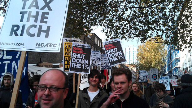 Anti-cuts protest in London