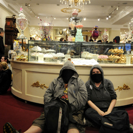 Protestors from UK Uncut stage a sit in at Fortnum and Mason (Getty)