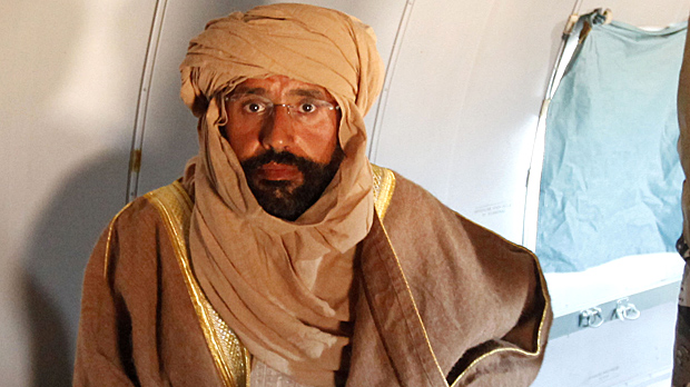 Saif Gaddafi captured in the Libyan desert (Image: Reuters)