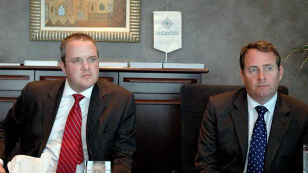 Dr Fox with Adam Werritty at the Gulf Research Council in April 2007 (courtesy of the GRC)