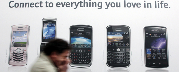 Advert for the BlackBerry range (Reuters)