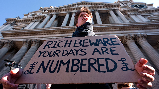 Occupy Wall Street-style protest targets London banks. (Getty)