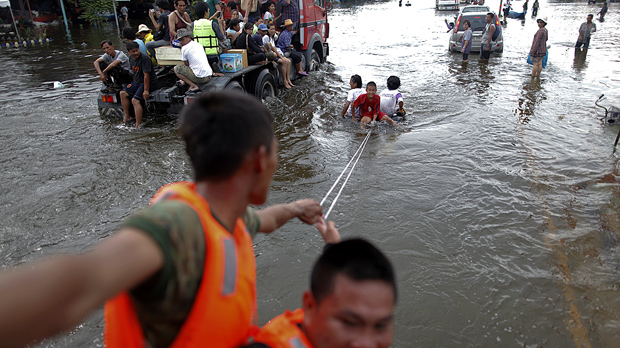 Bangkok spared as US sends in helicopters to search for victims (Image: Getty)