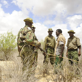Kenyan police at the border with Somalia (Getty)
