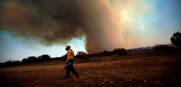 Fires across Texas have destroyed 3.5m acres (Getty)