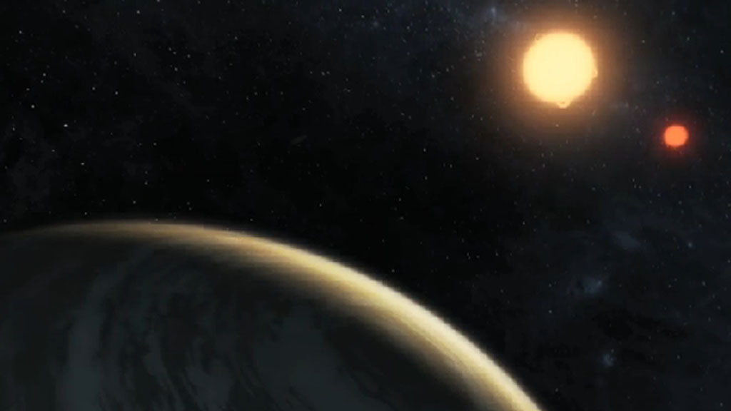 The 'Tatooine' planet as captured by the Kepler mission (Credit: NASA/JPL-Caltech)