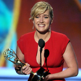 Actress Kate Winslet who won an Emmy for her performance in the mini-series Mildred Pierce (Getty)