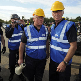 Bailiffs at Dale Farm Essex (Reuters)