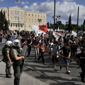 Anti-austerity protests in Greece (Getty)