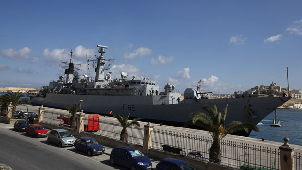 HMS Cumberland in Malta (Reuters)