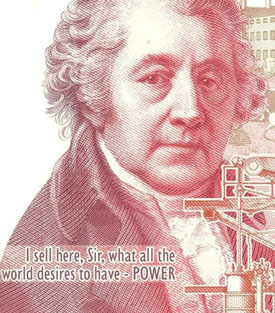 The Bank of England releases the design for the new Â£50 note, which features portraits and quotes from the 18th century business duo, Matthew Boulton and James Watt. 