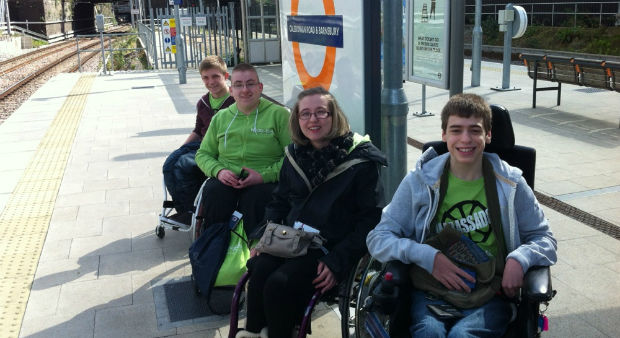 Young disabled test London transport ahead of Olympics. (Whizz-Kidz)