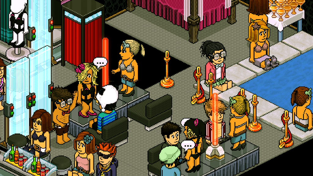 One of the rooms in Habbo Hotel
