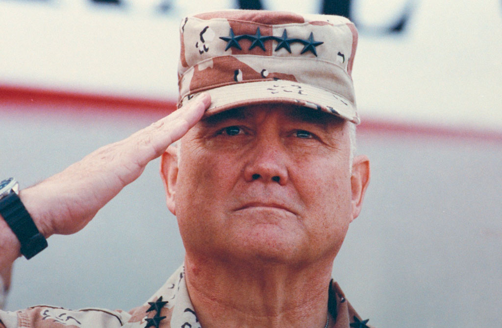 General Norman Schwarzkopf in 1991 (pic: Getty)