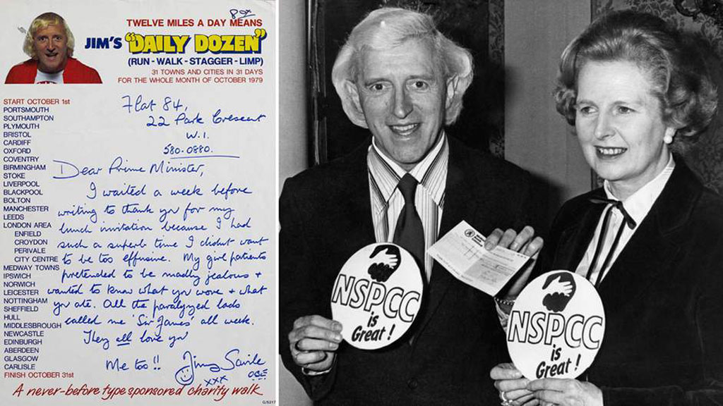 Jimmy Savile's letter to Margaret Thatcher (pic: Reuters)
