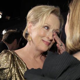 Silent movie, The Artist, is awarded top prize at the Oscars, with Meryl Streep winning Best Actress for her portrayal of Margaret Thatcher in The Iron Lady. (Reuters)
