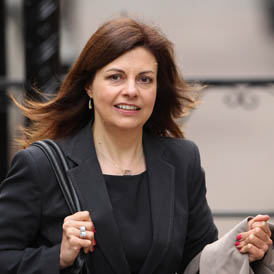 Jacqui Hames arrives at the Leveson Inquiry