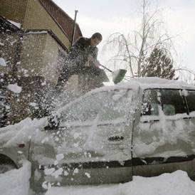 Snowy Car Kosovo