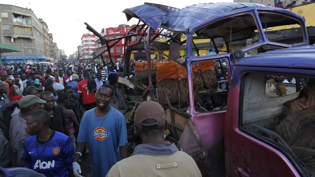 Nairobi blast scene (Reuters)