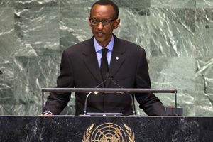 Rwanda's President Kagame at the UN. (Reuters)