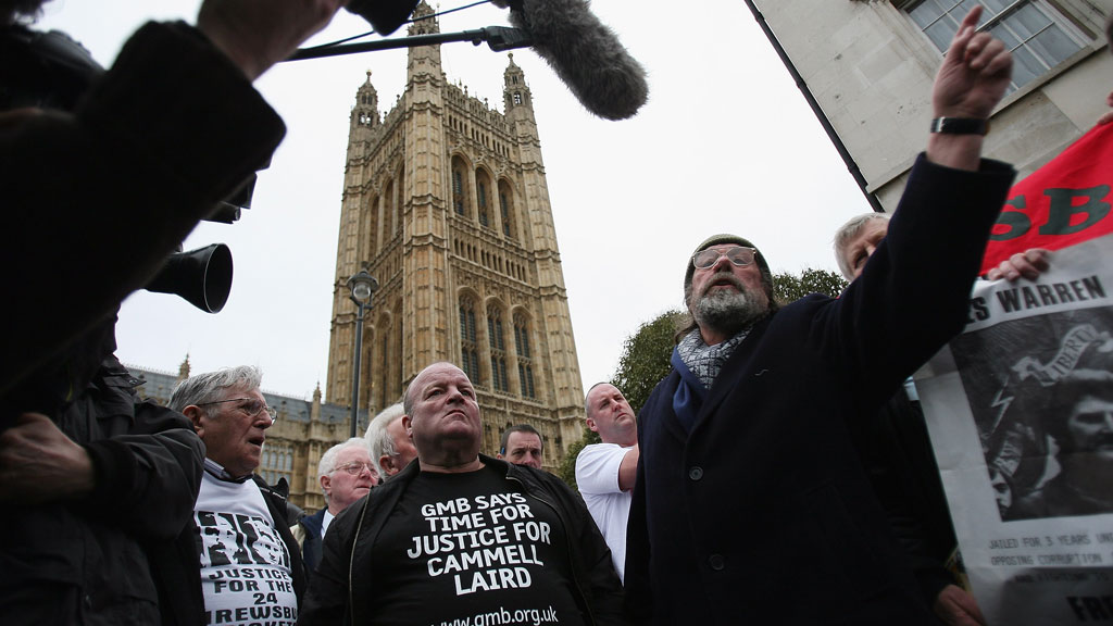 The actor Ricky Tomlinson will seek Labour's support today to overturn 40-year-old convictions against 24 flying pickets in the first ever national building workers' strike (Getty)