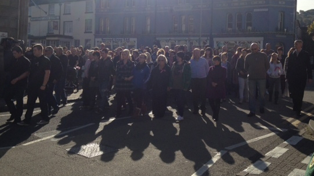 Crowds in Machynlleth