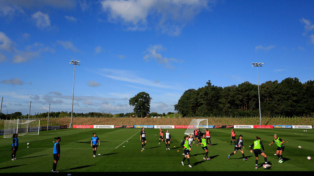 England's women's team were among the first to train at the new facilities in Burton