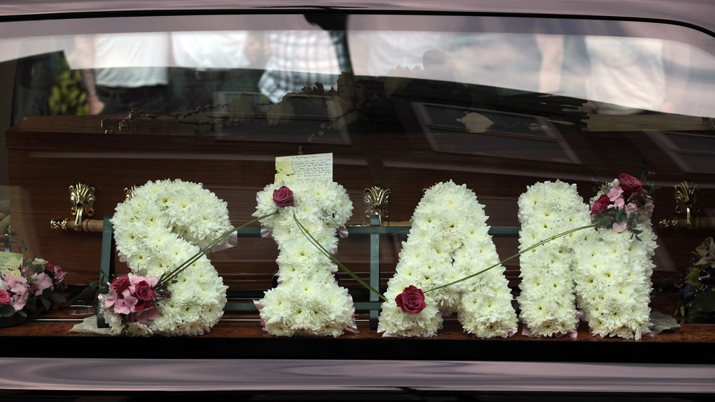 A funeral wreath for Sian O'Callaghan (Getty)