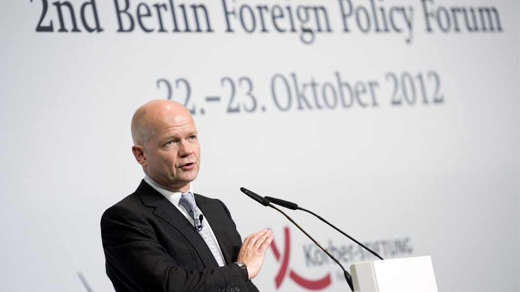 Foreign Secretary William Hague tells an audience in Berlin that British disillusionment with the European Union is the 