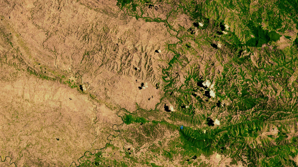 Nasa satellite picture of Haiti and the Dominican Republic