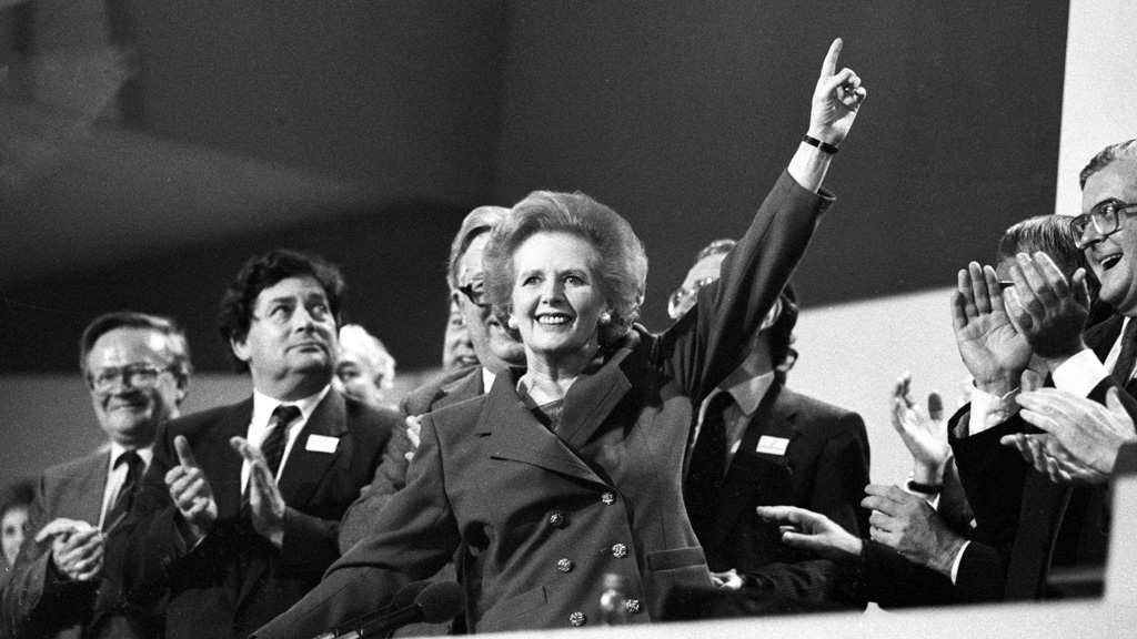 Prime Minister Margaret Thatcher at the 1989 Conservative Party Conference (Reuters)