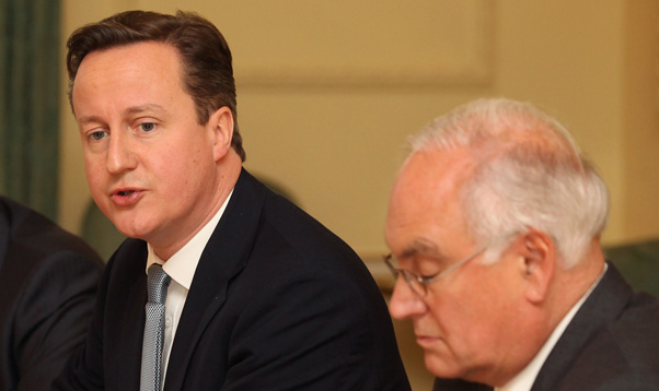 David Cameron and Michael Wilshaw (Getty)
