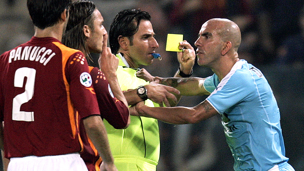De Canio clashes as Lazio's captain in 2005 (Image: Reuters)