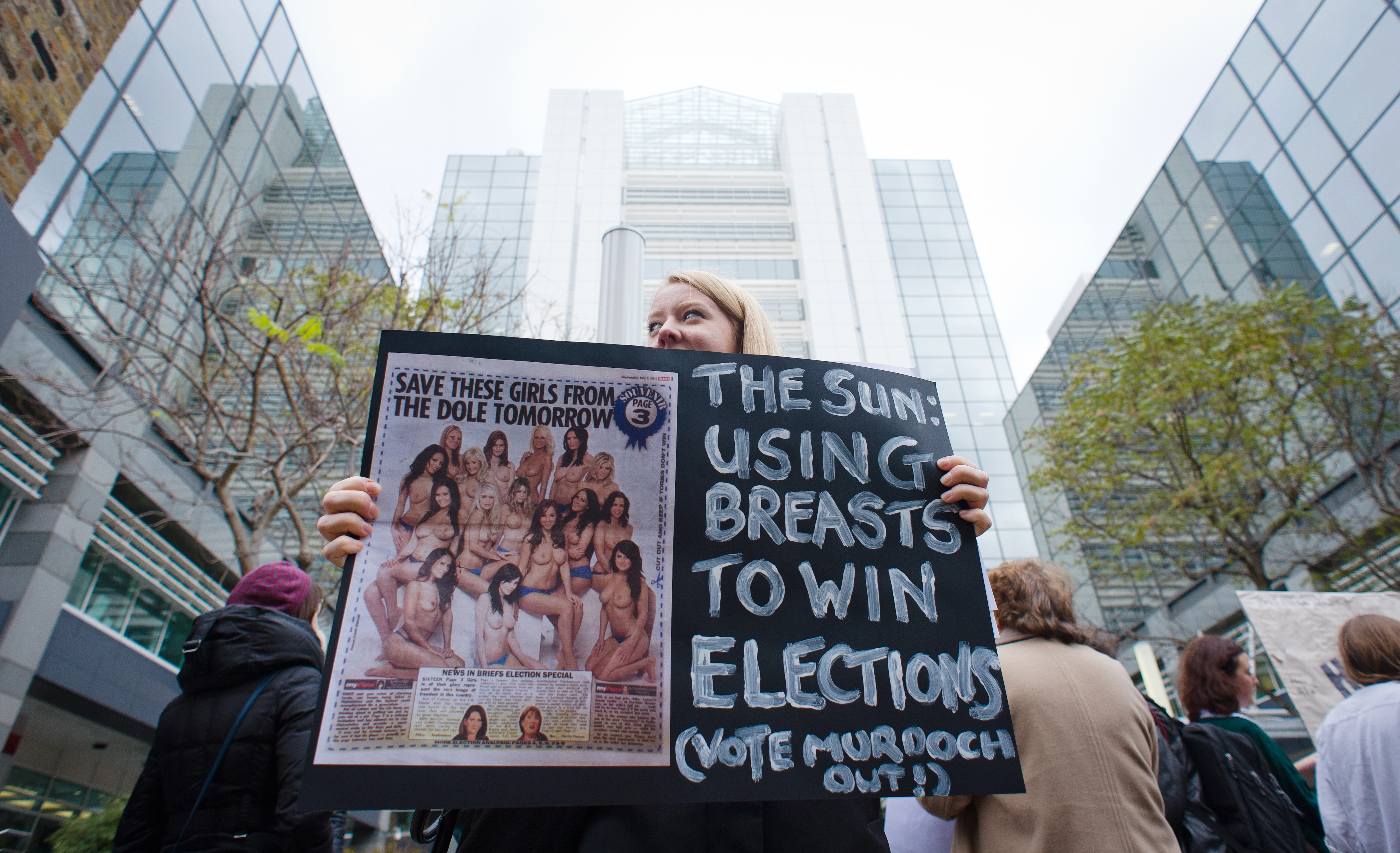 Campaigners lobbying the News International HQ in November 2012 (pic: Getty)