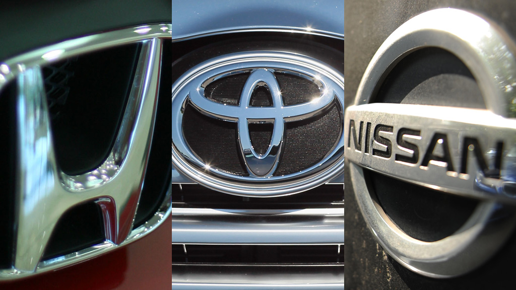 Honda, Toyota and Nissan have recalled nearly three million cars over concerns over faulty airbags (pictures: Getty)
